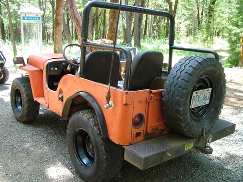 Our '47 Willy's CJ2A that we towed our '47 Cub around with.