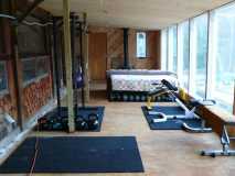 sunroom / gym... with some stuff in it.