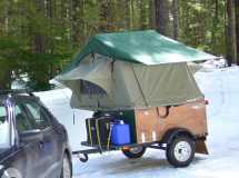 EB camping in the snow