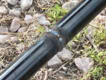 Close up of the axel weld