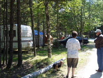 Camp site coming from the lake