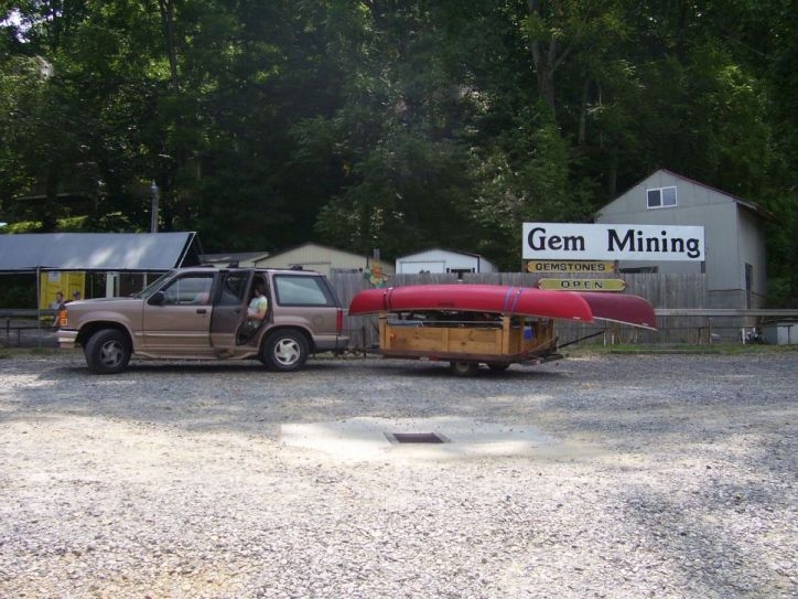 side of canoe trailer