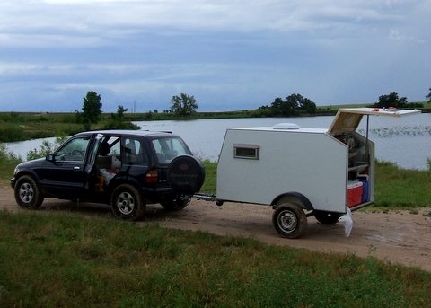 Our first night in our "canoe camper"