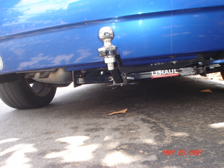 close up of hitch mounted.