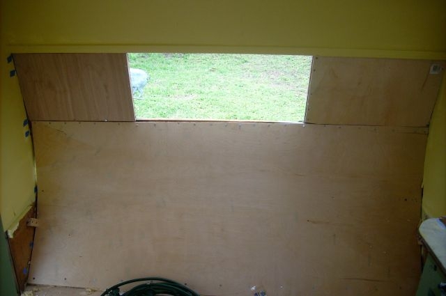 Rear Wall with new paneling.