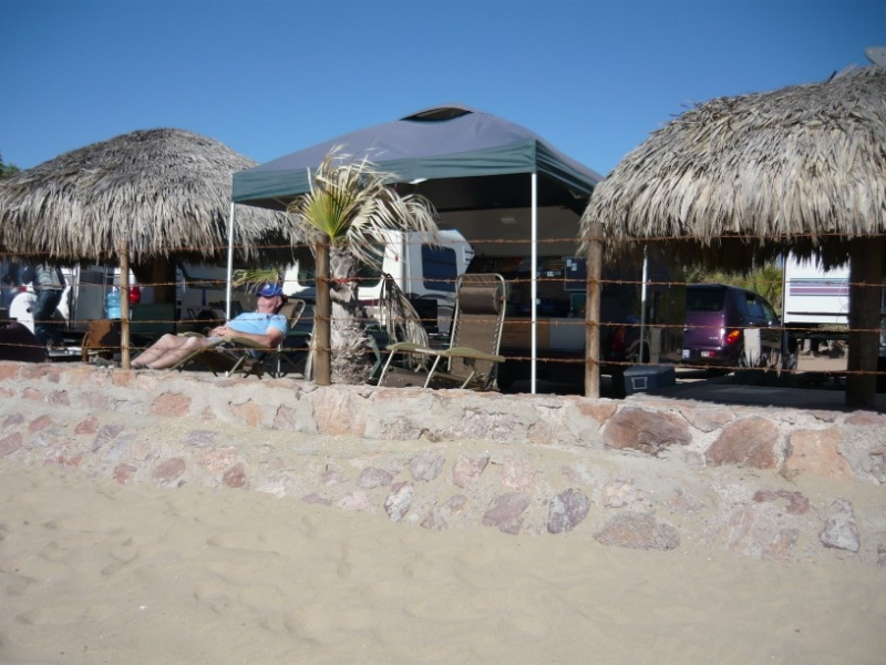 parked at Bahia Kino Mexico