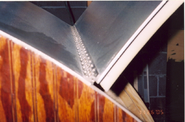 close up of piano hinge