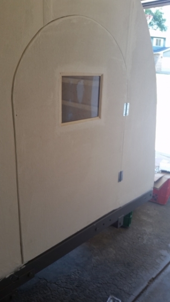 hinged door and canvas
