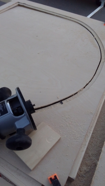 Homemade router bushing worked