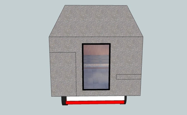 Bunker 6x8 Cathedral Top Rear