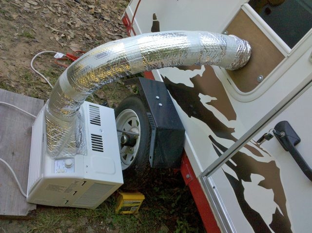 Insulated pipe on window unit remote a/c