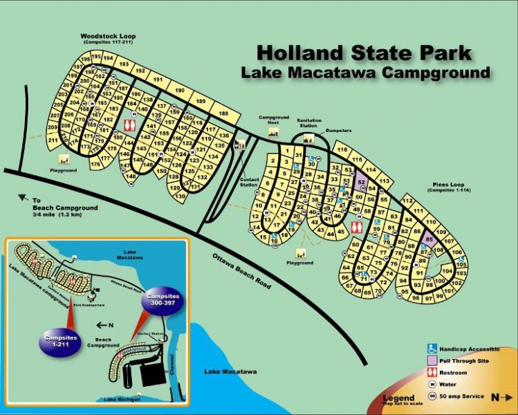 Lake Macatawa at Holland SP - All Campsites
