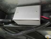 Under trailer 12V electric box.