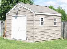 12'x12' shed on concrete pad.