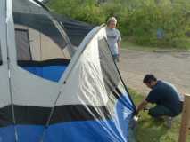 up goes the tent