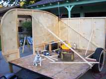 Cabin view with first wall up.