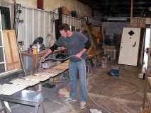 Jerry shooting primer on cabinet doors