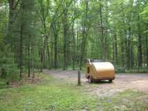 My little Teardrop in a big camp site at BRSF