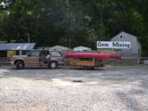 side of canoe trailer