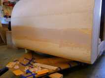 adding epxoy fairing mix to plywood seams