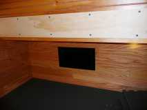 return air grill and cleat for interior cabinet installed
