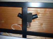 plenum splitter installed in headboard cabinet