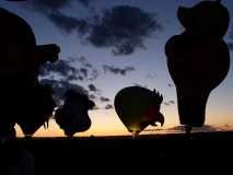 Ballons at dusk
