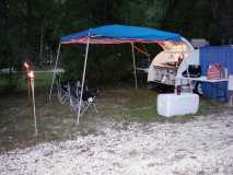 Camp setup at Withlacochee