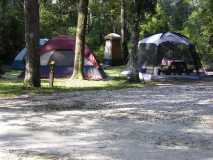 Dusty, Jamie, Jarred and Becky's (other Becky) campsite