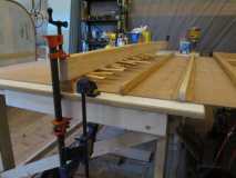 1st Spar Glued and Clamped