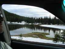 Driving Cascade Lakes Highway in May