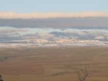 View of the Steens Mountains from our campsite