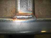 Close up of one of the welds.