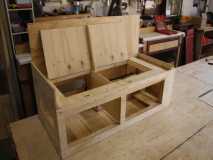 Each Bench will have two slide out Drawers and a lift up seat