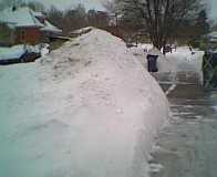 back side of 6 ft snow