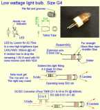 Low power LED G4 bulb