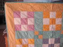 girl's baby quilt detail