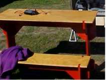 plywood camp table