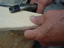 Bill routed a soft curve on the raingutter for top of door framing.