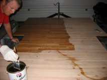 Varnishing floor