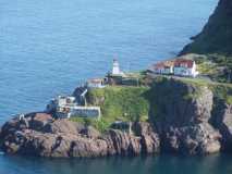 Lighthouse and remains of old fort, entrance ST. John harbor NL