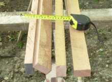 To these, rough oak 1" X 2" for door frames/facings, hatch hinge