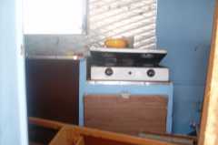 stove and cabinet-before