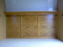 Oak headboard with shelf