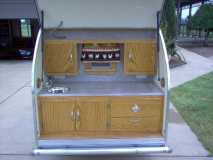 Oak galley with granite backsplash and top