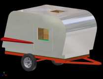 Concept picture of "ITALICA" teardrop camper