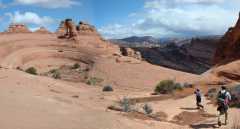 Sandstone bowl below Delicate Arch