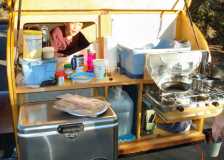 Galley and breakfast inspector watching from his bunk