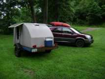 Trailer with awning/ new TV