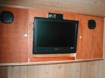 cabin TV and DVD player